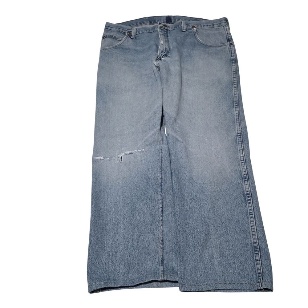 Wrangler Jeans Mens 38x30‎ Blue 47MWZ Regular Fit Cowboy Boot Zipper With Patch